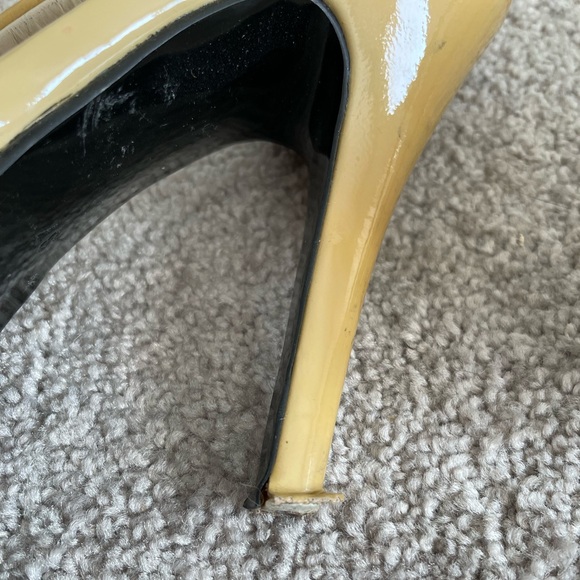 Nude Open Toe Pumps - Picture 3 of 7